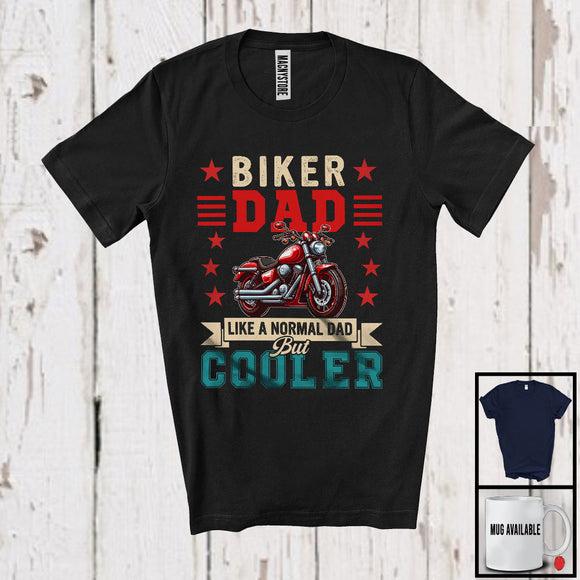 MacnyStore - Vintage Biker Dad Definition Normal Dad But Cooler, Proud Father's Day Careers, Family T-Shirt