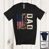MacnyStore - Vintage Dad, Proud 4th Of July American Flag Patriotic Lover, Matching Veteran Family Group T-Shirt