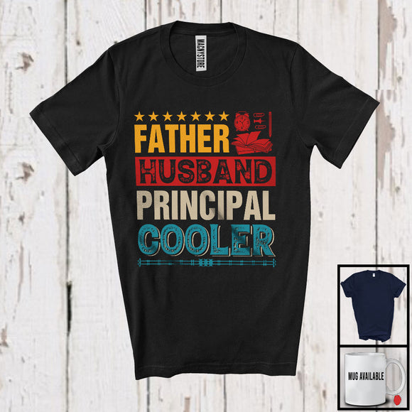 MacnyStore - Vintage Father Husband Principal Legend Cooler, Awesome Father's Day Careers Proud, Family T-Shirt
