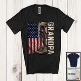 MacnyStore - Vintage Grandpa, Proud 4th Of July American Flag Patriotic Lover, Matching Veteran Family Group T-Shirt