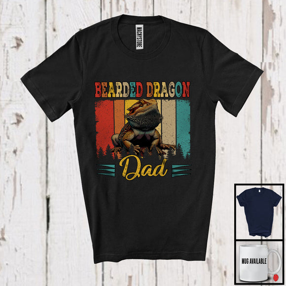 MacnyStore - Vintage Retro Bearded Dragon Dad, Lovely Father's Day Animal, Matching Family Group T-Shirt