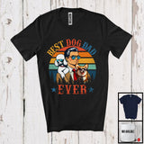 MacnyStore - Vintage Retro Best Dog Dad Ever, Humorous Father's Day Dog Sunglasses, Daddy Family T-Shirt