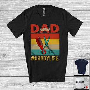 MacnyStore - Vintage Retro Dad Daddy Life, Amazing Father's Day Hair Stylist Group, Matching Family Team T-Shirt