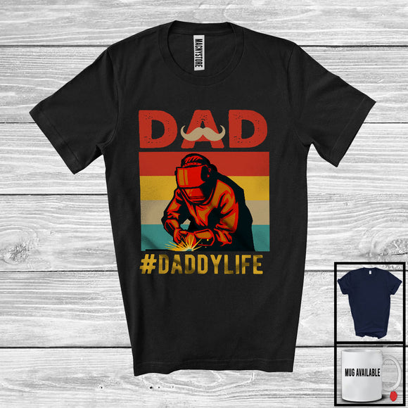 MacnyStore - Vintage Retro Dad Daddy Life, Amazing Father's Day Welder Group, Matching Family Team T-Shirt