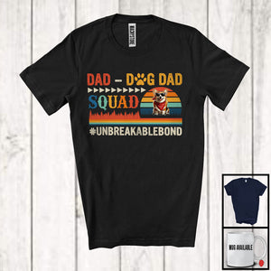 MacnyStore - Vintage Retro Dad-Dog Dad Squad, Adorable Father's Day Corgi Owner Lover, Family Group T-Shirt