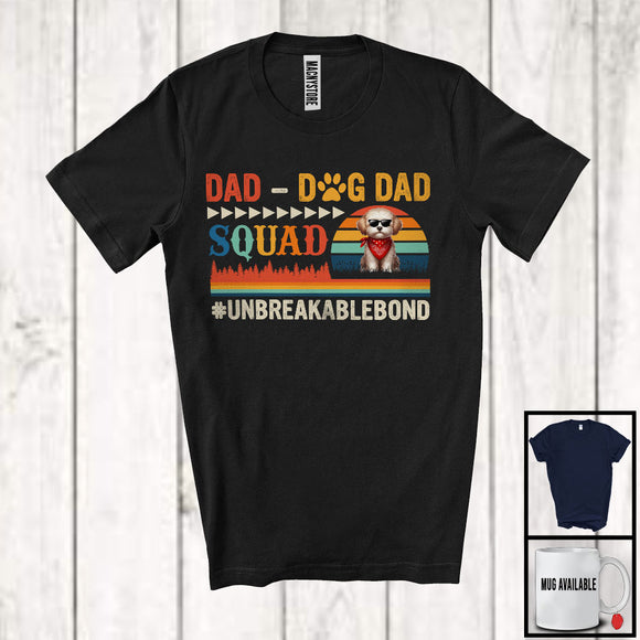 MacnyStore - Vintage Retro Dad-Dog Dad Squad, Adorable Father's Day Maltipoo Owner Lover, Family Group T-Shirt