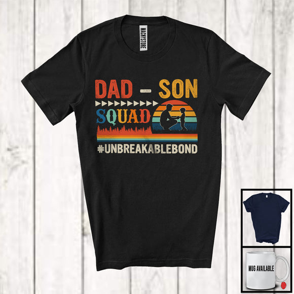 MacnyStore - Vintage Retro Dad-Son Squad, Lovely Father's Day Daddy Son, Matching Family Group T-Shirt