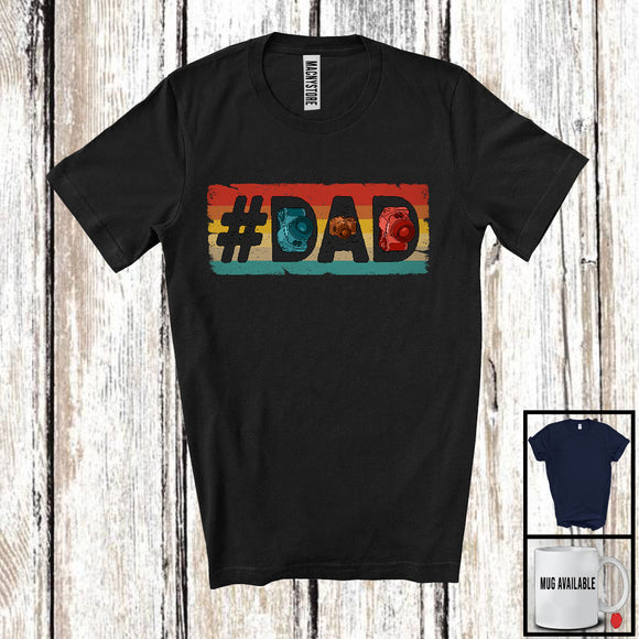 MacnyStore - Vintage Retro Dad, Awesome Father's Day Matching Photographer Lover, Daddy Family Group T-Shirt