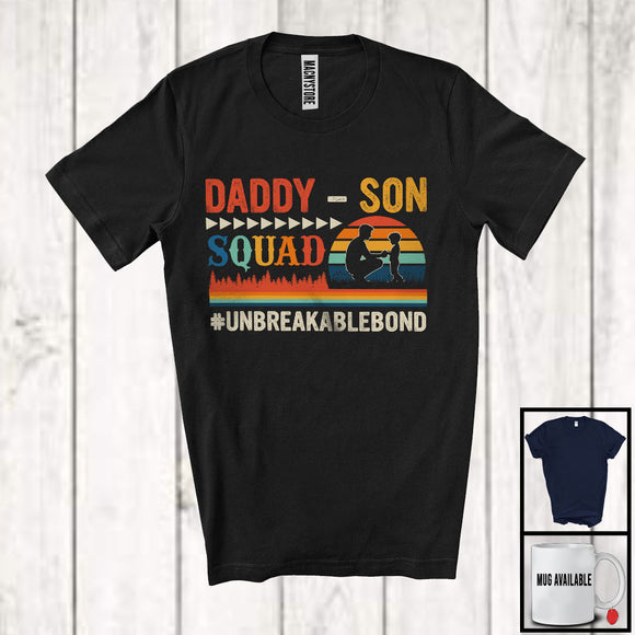 MacnyStore - Vintage Retro Daddy-Son Squad, Lovely Father's Day Dad Son, Matching Family Group T-Shirt