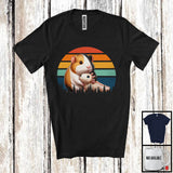 MacnyStore - Vintage Retro Guinea Pig Hugging Axolotl, Lovely Axolotl Owner Animal Lover, Zoo Keeper Group T-Shirt