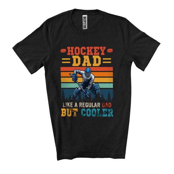 MacnyStore - Vintage Retro Hockey Dad Definition Cooler, Awesome Father's Day Sport Playing Player, Family Group T-Shirt