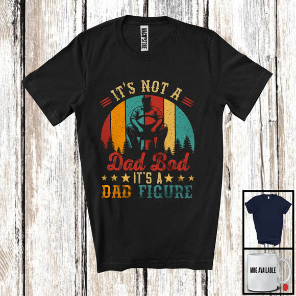 MacnyStore - Vintage Retro It's Not A Dad Bod It's A Dad Figure, Humorous Father's Day Daddy, Family Group T-Shirt