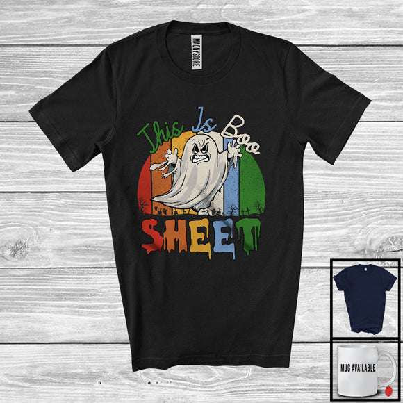 MacnyStore - Vintage Retro This Is Boo Sheet, Humorous Halloween Costume Angry Boo Ghost, Family Group T-Shirt