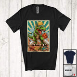 MacnyStore - Vintage Roar, Joyful T-Rex Playing Basketball Matching Player Playing Team, Dinosaur Lover T-Shirt