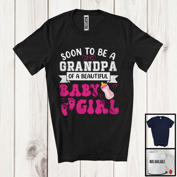 MacnyStore - Vintage Soon To Be A Grandpa Of A Beautiful Girl, Lovely Father's Day Pregnancy Expecting, Family T-Shirt
