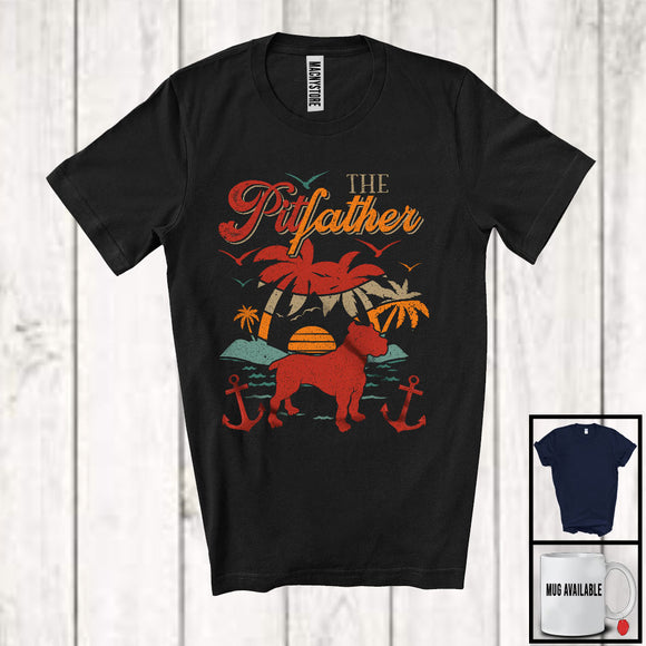 MacnyStore - Vintage The Pitfather, Amazing Father's Day Pit Bull Owner Lover, Matching Family Group T-Shirt