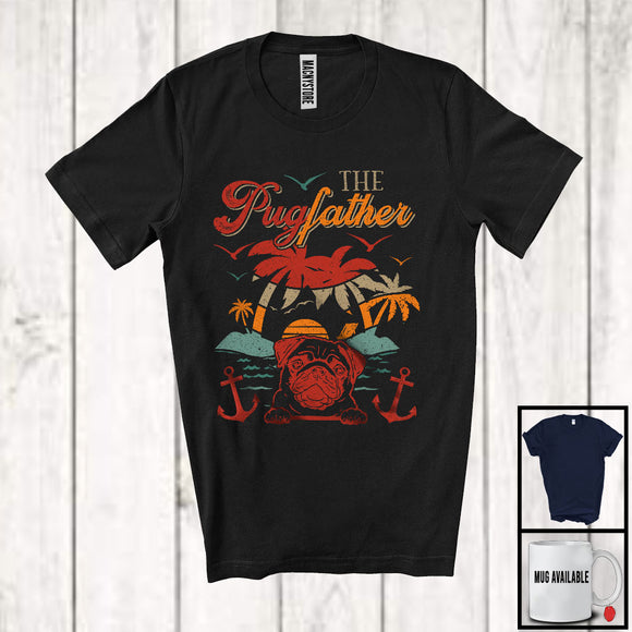 MacnyStore - njC z34/s1Vintage The Pugfather, Amazing Father's Day Pug Owner Lover, Matching Family Group T-Shirt