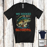 MacnyStore - Vintage We Hooked The Best Grandpa, Awesome Father's Day Fisher Fishing Lover, Family Group T-Shirt