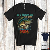 MacnyStore - Vintage We Hooked The Best Pops, Awesome Father's Day Fisher Fishing Lover, Family Group T-Shirt