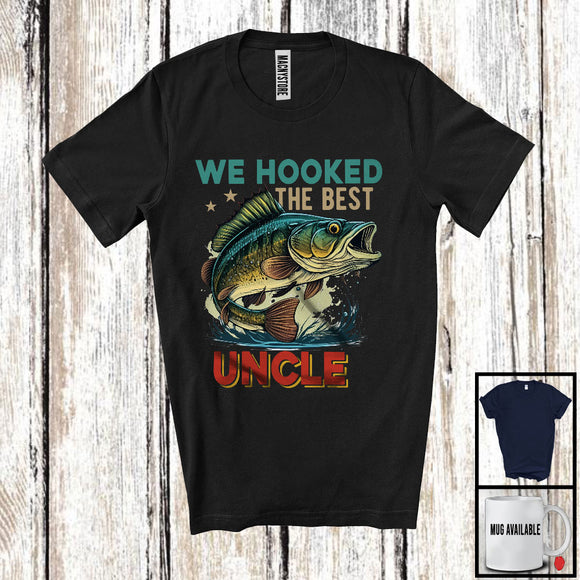 MacnyStore - Vintage We Hooked The Best Uncle, Awesome Father's Day Fisher Fishing Lover, Family Group T-Shirt