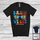 MacnyStore - We Out, Adorable Last Day Of School Summer Vacation Sunglasses, Matching Student Teacher T-Shirt