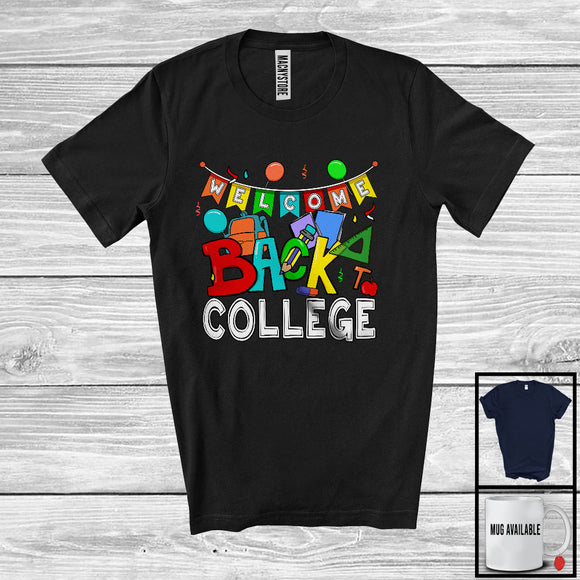 MacnyStore - Welcome Back To College, Colorful Back To School Things Last Day, Student Teacher Group T-Shirt
