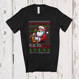 MacnyStore - What Fun It Is To Play; Joyful Christmas Santa Playing Saxophone Player; Sweater Sport Team T-Shirt