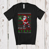 MacnyStore - What Fun It Is To Play; Joyful Christmas Santa Playing Tennis Player; Sweater Sport Team T-Shirt