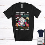 MacnyStore - What I Do I Am A School Secretary I Read Books, Adorable Horse In Flowers Circle, Reading T-Shirt