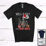 MacnyStore - Will X-Ray For Candy Canes; Humorous Christmas Lights Santa Skeleton; Radiology Family T-Shirt