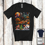 MacnyStore - Witch Zombie Turkey Pie Santa Reindeer Squad, Happy Halloween Thanksgiving Christmas, Family T-Shirt