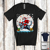 MacnyStore - X-mas Santa On Reindeer Chartreux Cat, Lovely Christmas Santa Snow Around, Animal Lover T-Shirt