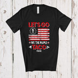 MacnyStore - Personalized Custom Name Let's Go We The People Taco; Amazing 4th of July Taco US Flag; Patriotic T-Shirt