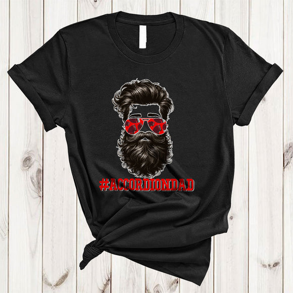 MacnyStore - Accordion Dad, Amazing Father's Day Beard Sunglasses Accordion Player Lover, Family Group T-Shirt