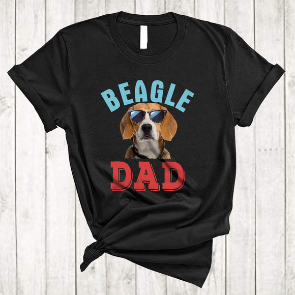 MacnyStore - Beagle Dad, Adorable Father's Day Beagle Sunglasses, Matching Family Group T-Shirt