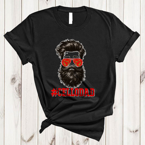 MacnyStore - Cello Dad, Amazing Father's Day Beard Sunglasses Cello Player Lover, Family Group T-Shirt