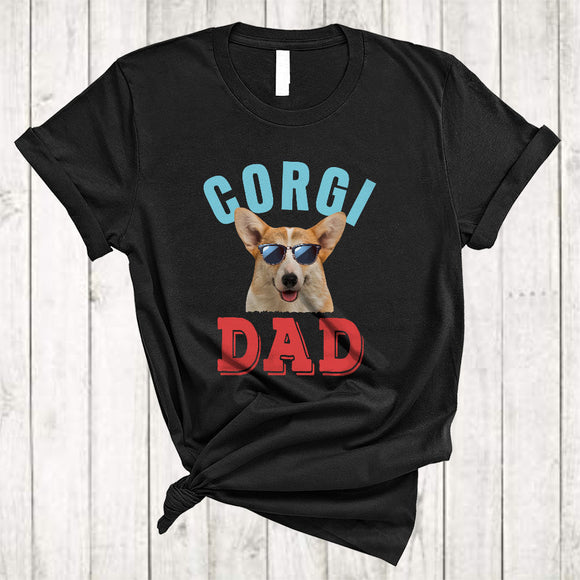 MacnyStore - Corgi Dad, Adorable Father's Day Corgi Sunglasses, Matching Family Group T-Shirt