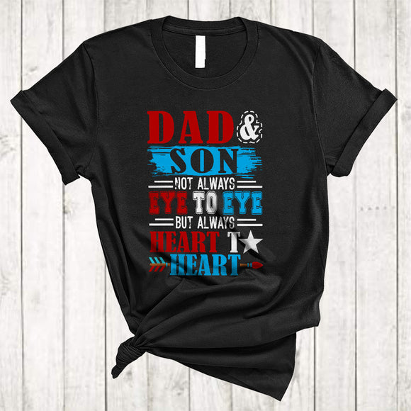 MacnyStore - Dad And Son, Amazing Father's Day Vintage Heart, Matching Family Lover Group T-Shirt