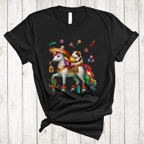 MacnyStore - Guinea Pig Eating Taco Riding Unicorn, Lovely Cinco De Mayo Sombrero Lover, Mexican Pride T-Shirt