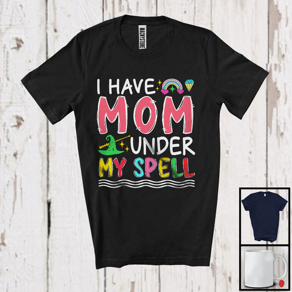 MacnyStore - I Have Mom Under My Spell, Colorful Mother's Day Rainbow Witch Hat, Matching Family Group T-Shirt