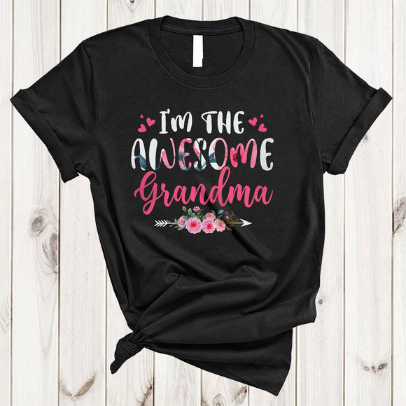 MacnyStore - I'm The Awesome Grandma, Awesome Mother's Day Flowers, Matching Women Family Group T-Shirt