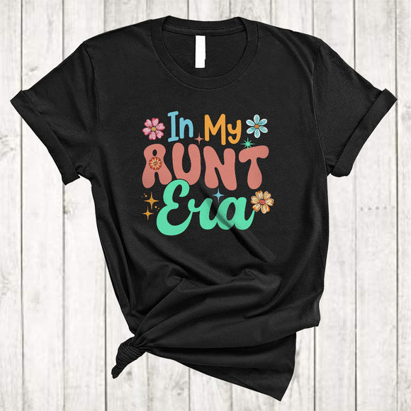 MacnyStore - In My Aunt Era, Lovely Mother's Day Birthday Flowers Aunt Lover, Matching Family Group T-Shirt