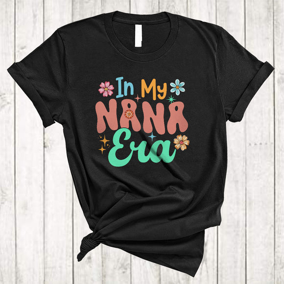 MacnyStore - In My Nana Era, Lovely Mother's Day Birthday Flowers Nana Lover, Matching Family Group T-Shirt