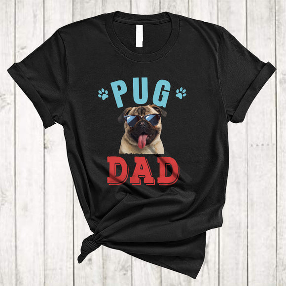 MacnyStore - Pug Dad, Adorable Father's Day Pug Sunglasses, Matching Family Group T-Shirt