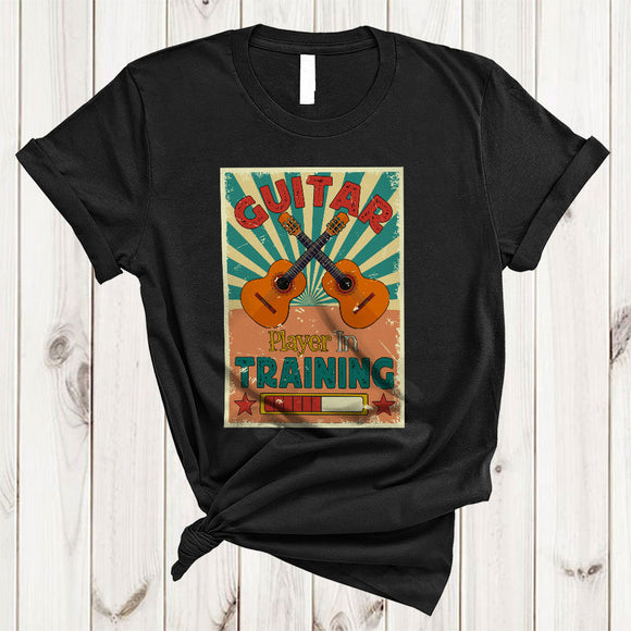 MacnyStore - Vintage Retro Guitar Player In Training, Amazing Future Musical Instruments Player Playing Group T-Shirt