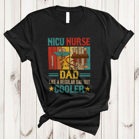 MacnyStore - Vintage Retro NICU Nurse Dad Definition Cooler, Happy Father's Day Daddy, Family Group T-Shirt