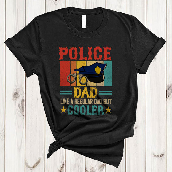 MacnyStore - Vintage Retro Police Dad Definition Cooler, Happy Father's Day Daddy, Family Group T-Shirt