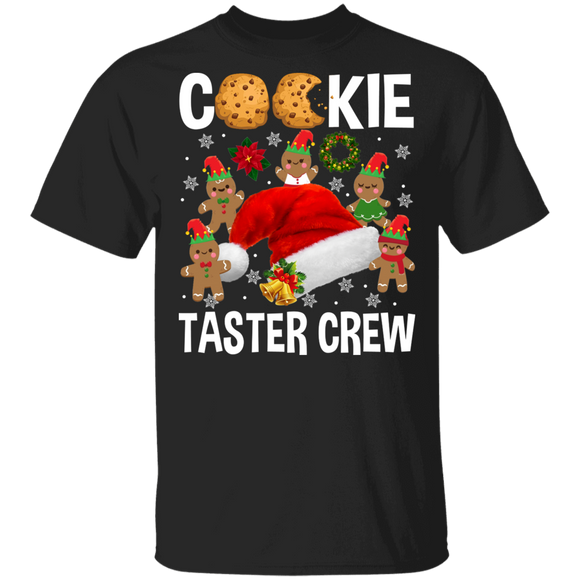 Christmas Cookie Shirt Cookie Taster Crew Funny Christmas Elf Gingerbread Man Santa Hat Cookie Lover Matching Family Group Gifts T-Shirt - Macnystore