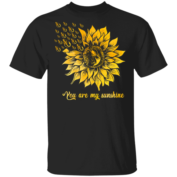 You Are My Sunshine Cool Fishing Hook Matching Fishing Hunting Lover Fisher Gifts T-Shirt - Macnystore