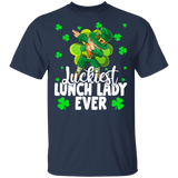 Luckiest Lunch Lady Ever Leprechaun St Patrick's Day Gifts T-Shirt - Macnystore